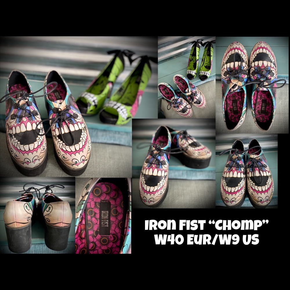 Iron Fist “Chomp” Platform Brogan, Size W 9US/40EU; Used, no box, worn once.